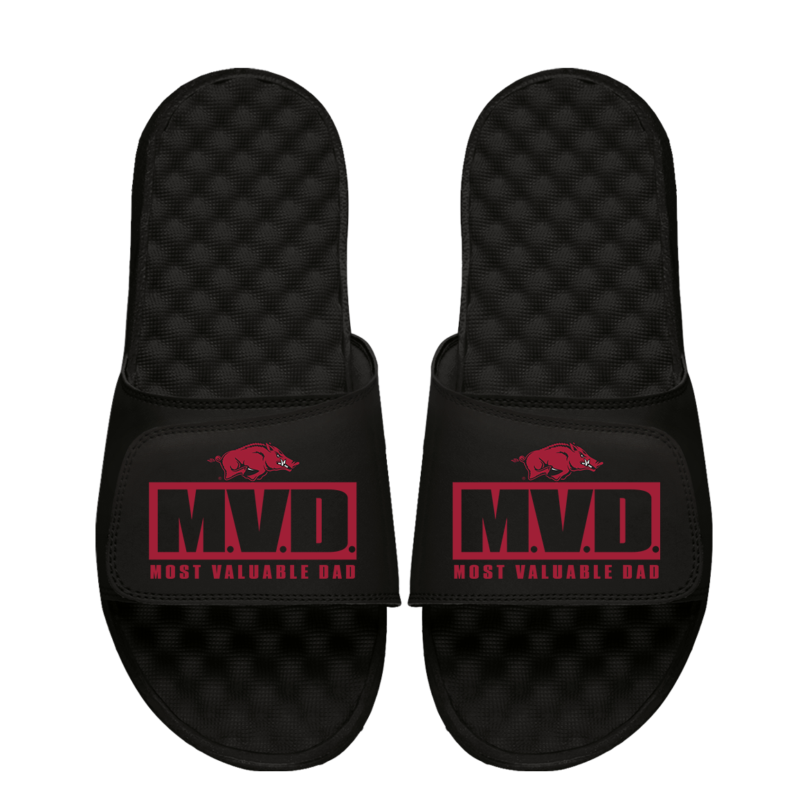 Arkansas Razorbacks Most Valuable Dad Father's Day Slide Sandals