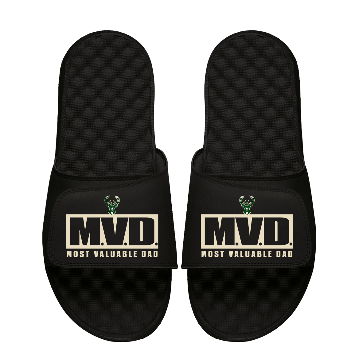 Milwaukee Bucks Most Valuable Dad Father's Day Slide Sandals