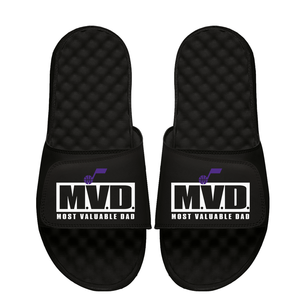 Utah Jazz Most Valuable Dad Father's Day Slide Sandals