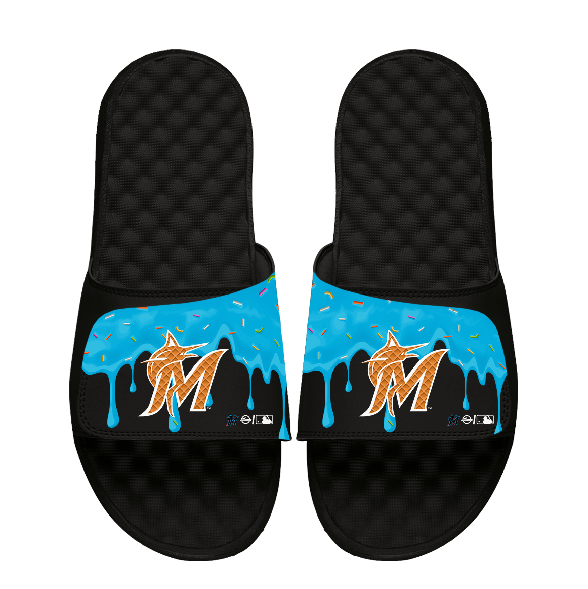 Miami Marlins Ice Cream Drip Slide Sandals
