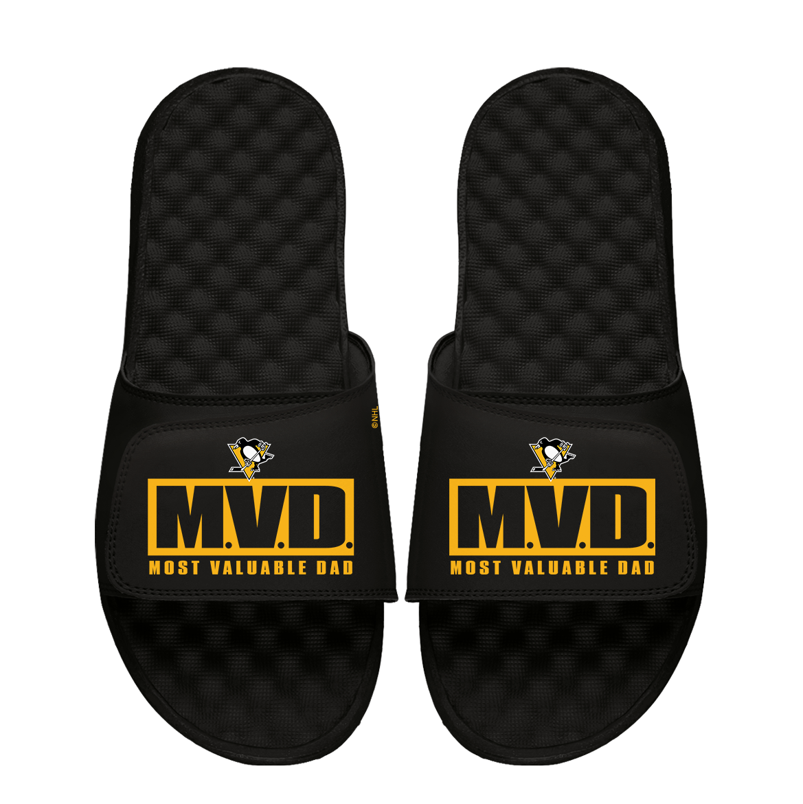 Pittsburgh Penguins Most Valuable Dad Father's Day Slide Sandals