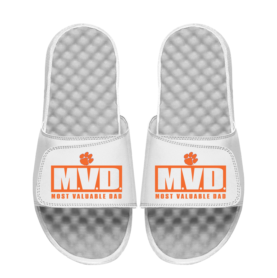 Clemson Tigers Most Valuable Dad Father's Day Slide Sandals