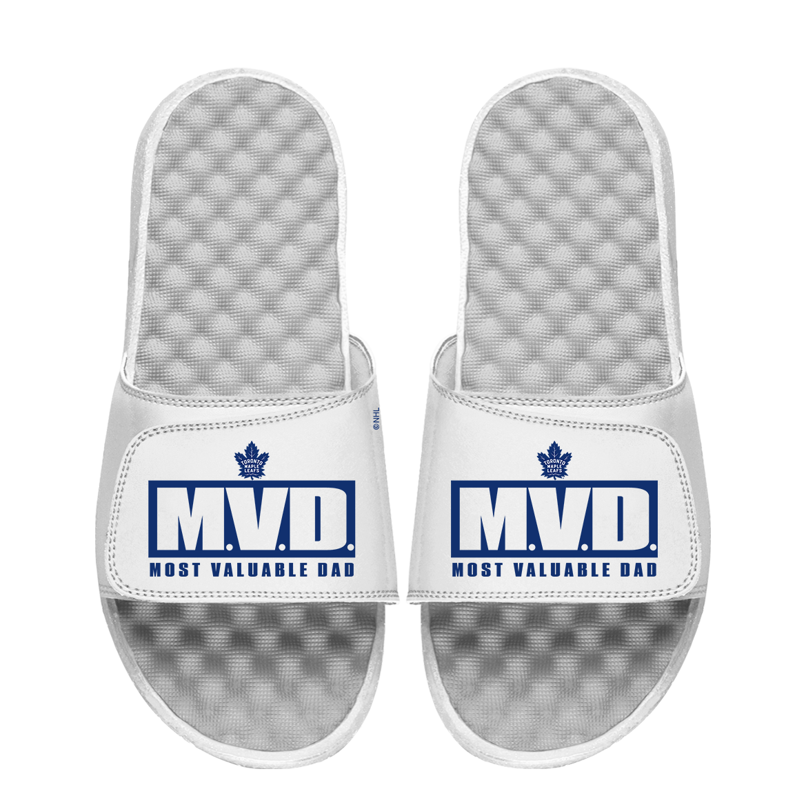 Toronto Maple Leafs Most Valuable Dad Father's Day Slide Sandals