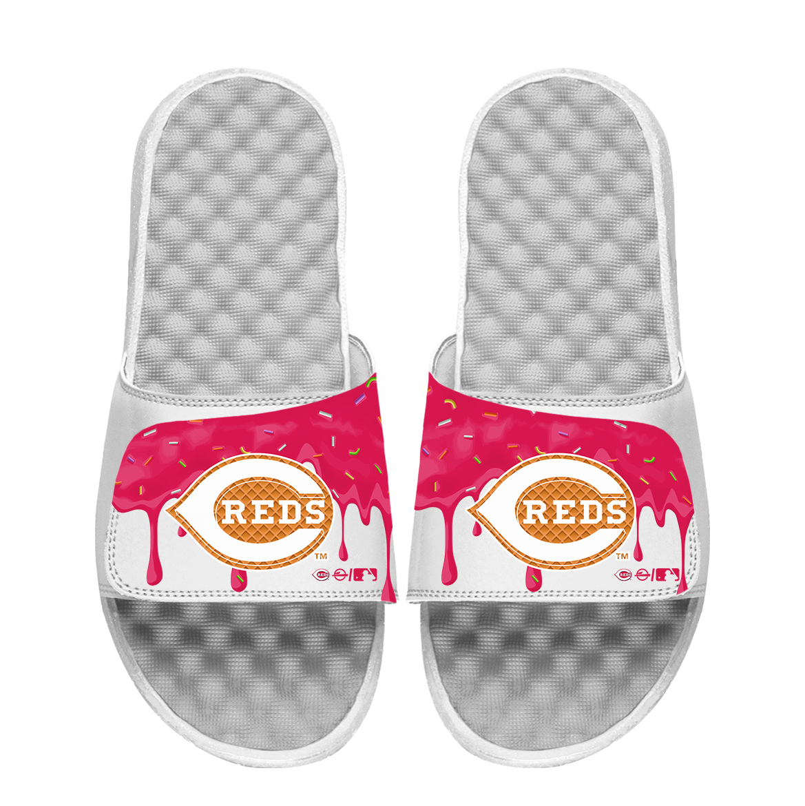 Cincinnati Reds Ice Cream Drip Slide Sandals