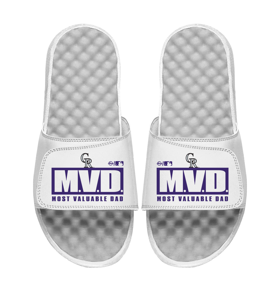 Colorado Rockies Most Valuable Dad Father's Day Slide Sandals
