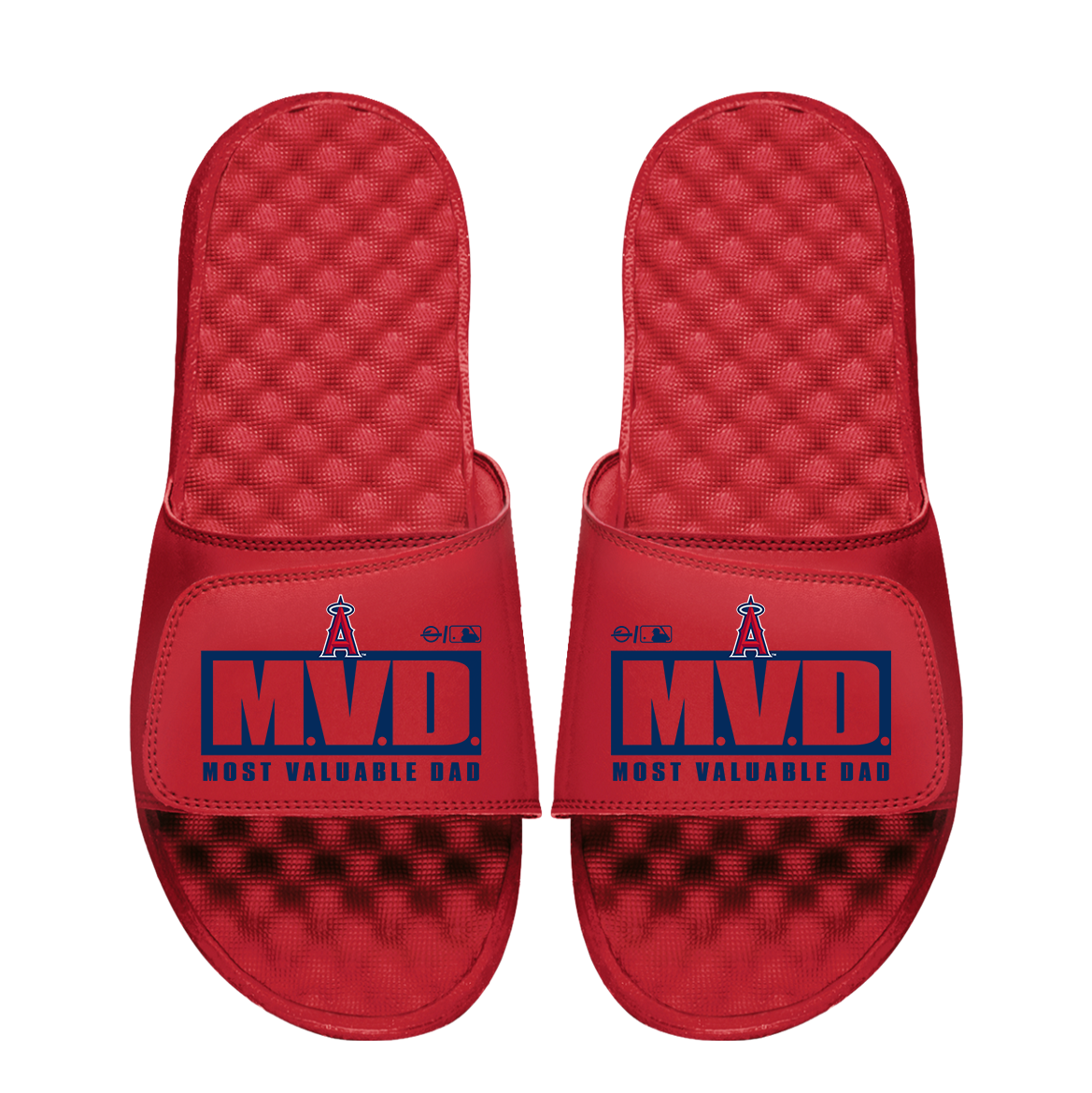 Los Angeles Angels Most Valuable Dad Father's Day Slide Sandals