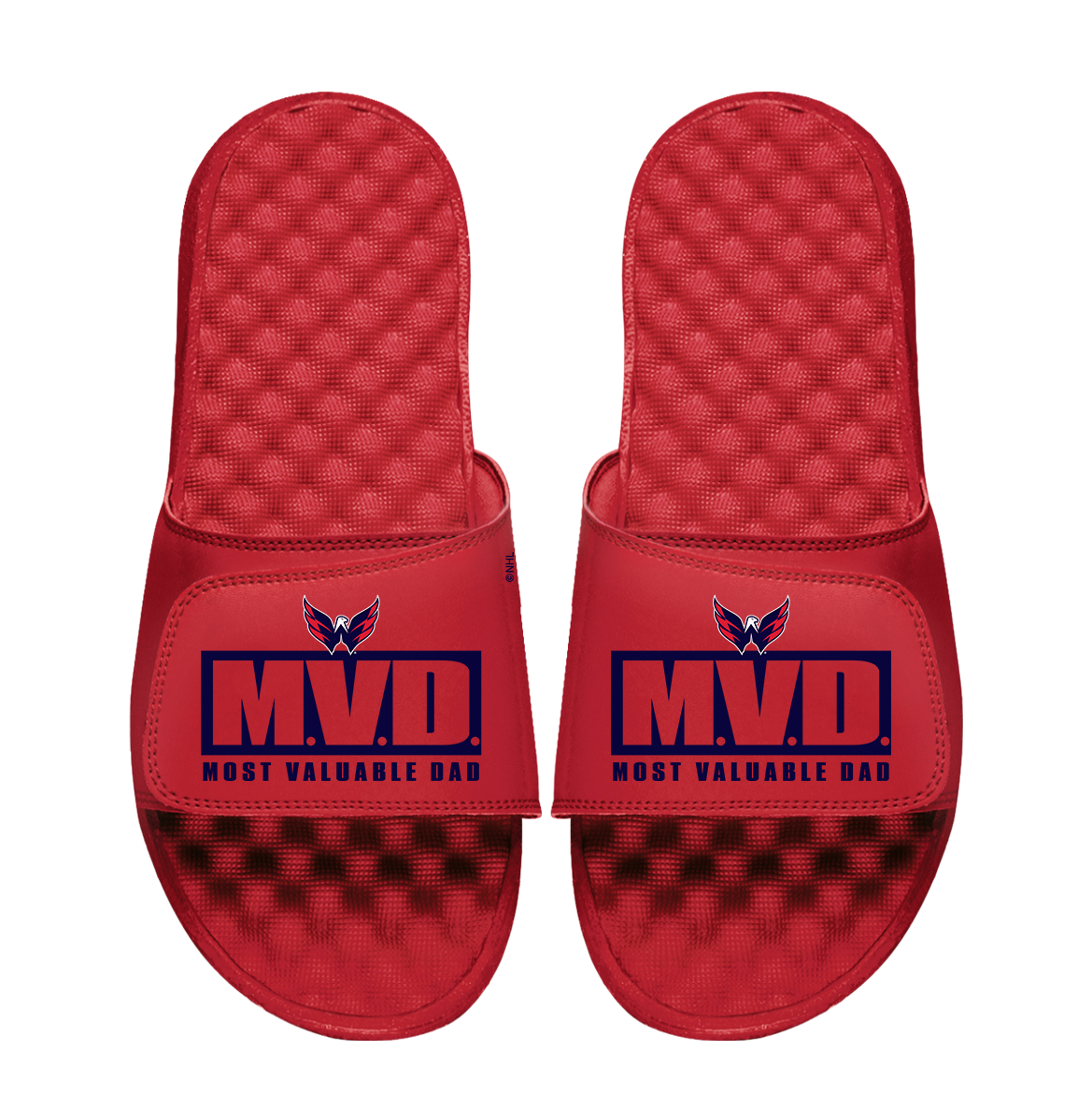 Washington Capitals Most Valuable Dad Father's Day Slide Sandals