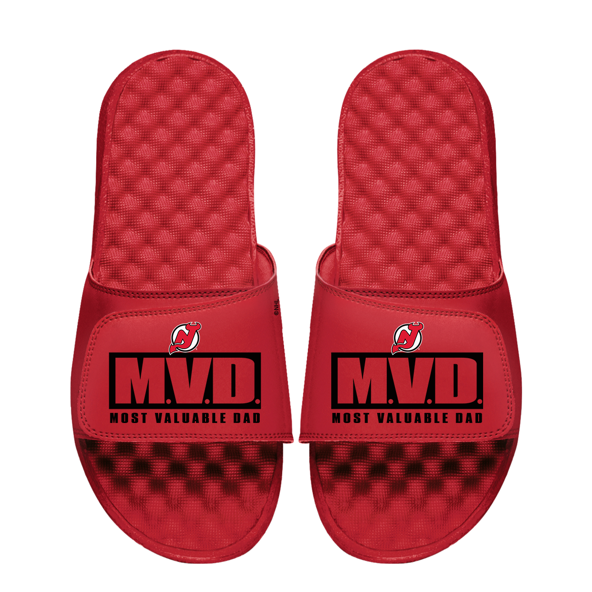 New Jersey Devils Most Valuable Dad Father's Day Slide Sandals