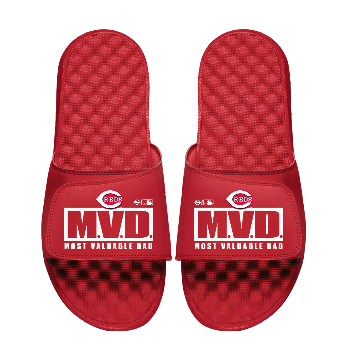 Cincinnati Reds Most Valuable Dad Father's Day Slide Sandals