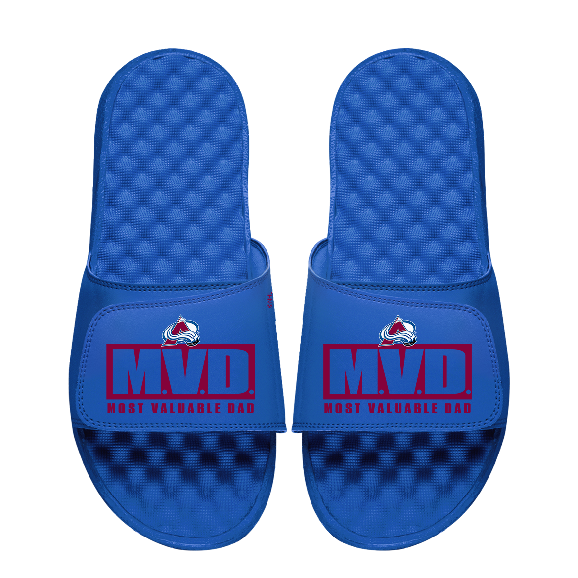 Colorado Avalanche Most Valuable Dad Father's Day Slide Sandals