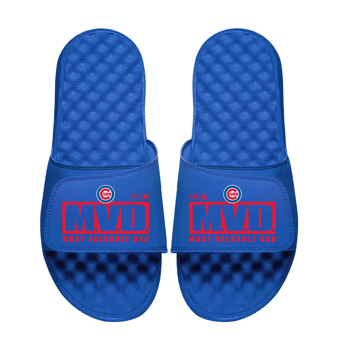 Chicago Cubs Most Valuable Dad Father's Day Slide Sandals