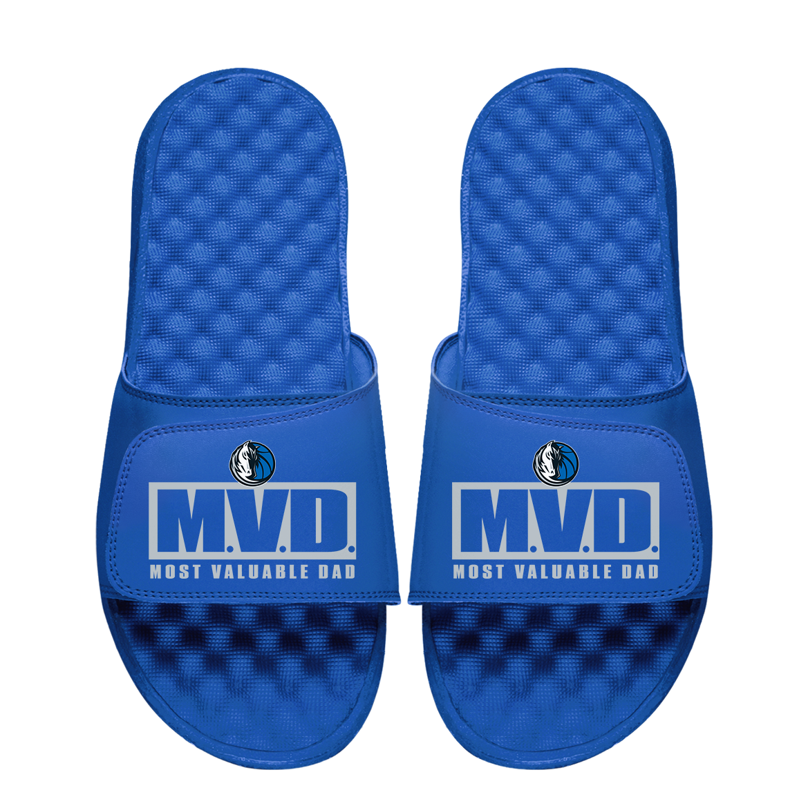 Dallas Mavericks Most Valuable Dad Father's Day Slide Sandals