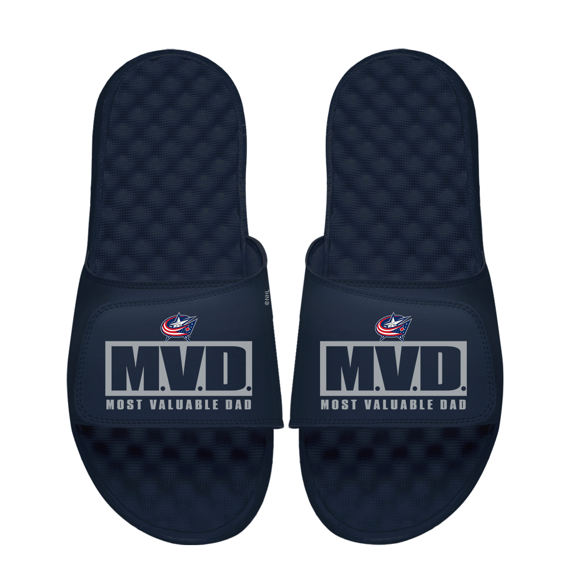 Columbus Blue Jackets Most Valuable Dad Father's Day Slide Sandals