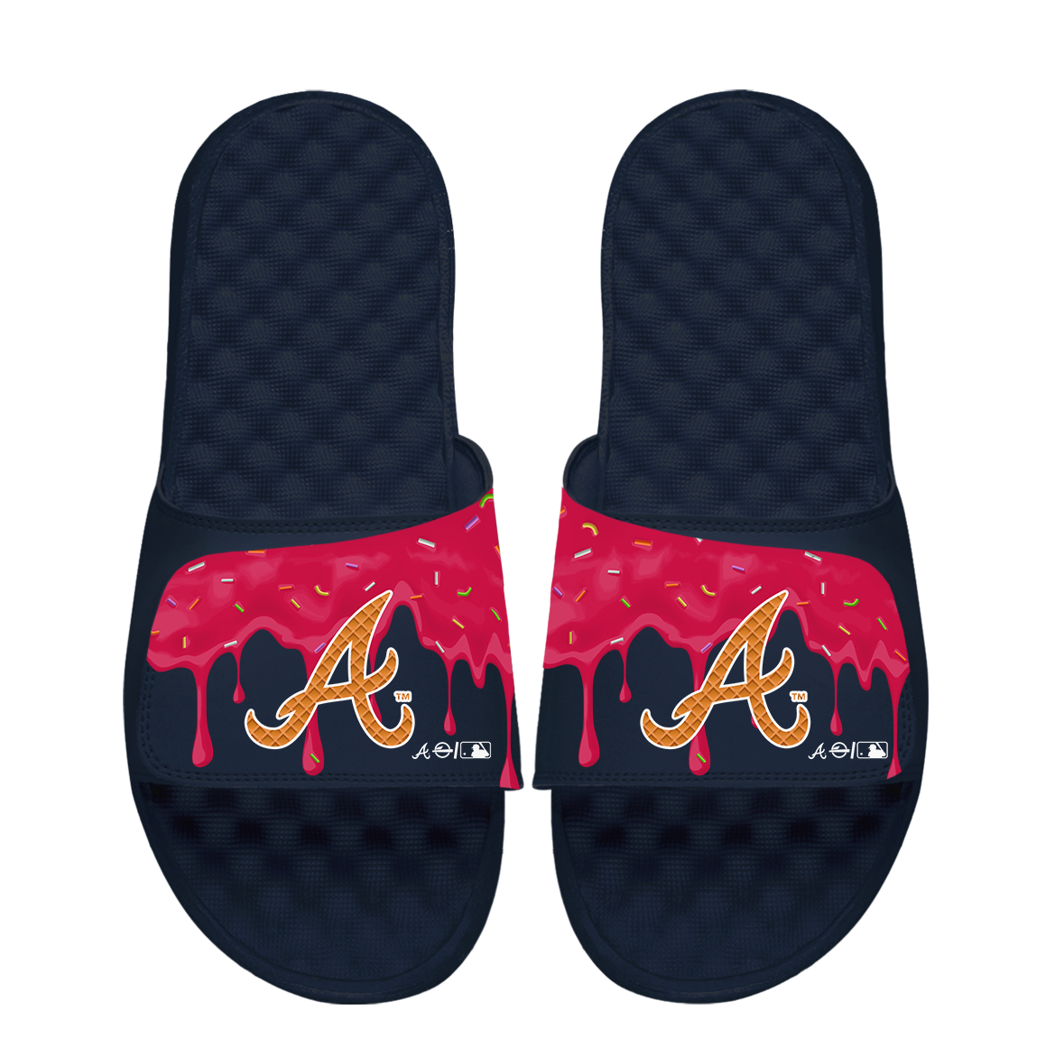 Atlanta Braves Ice Cream Drip Slide Sandals