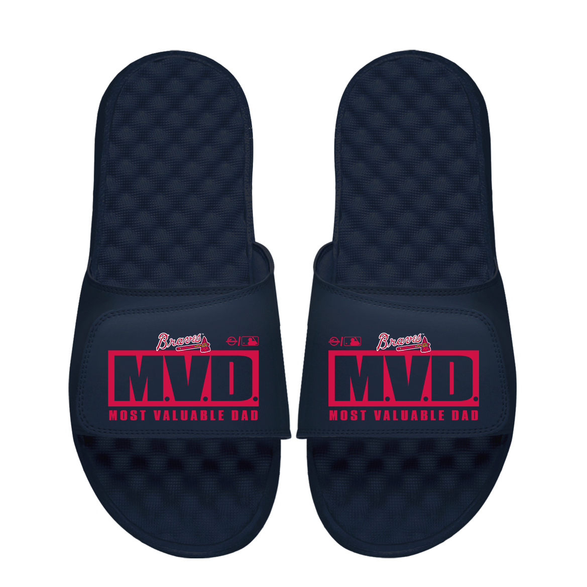 Atlanta Braves Most Valuable Dad Father's Day Slide Sandals