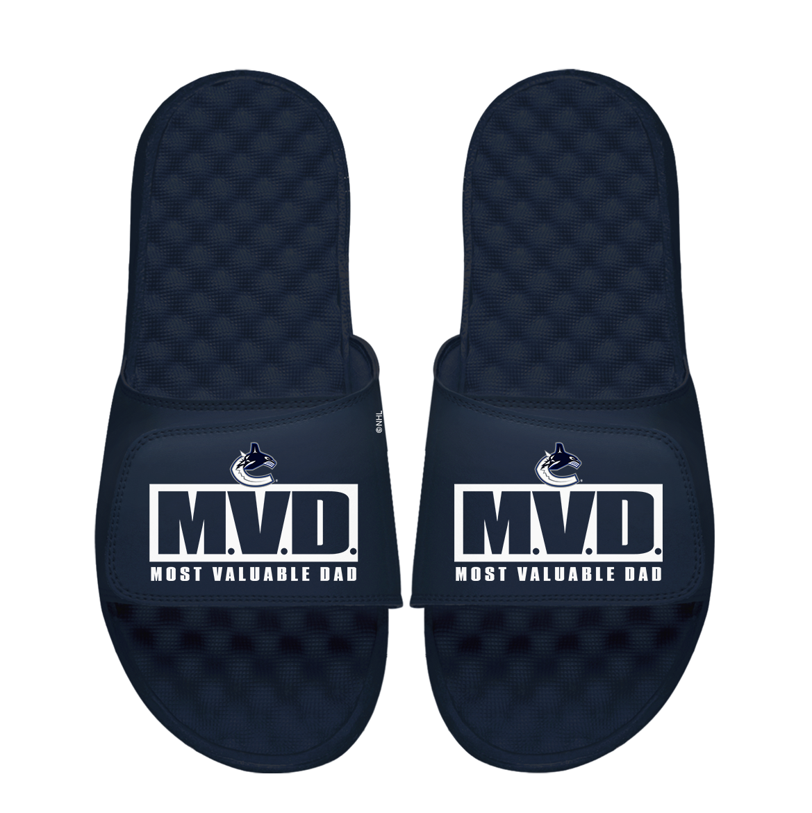 Vancouver Canucks Most Valuable Dad Father's Day Slide Sandals