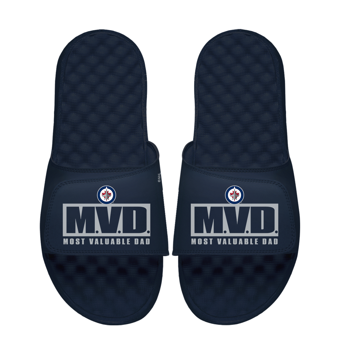Winnipeg Jets Most Valuable Dad Father's Day Slide Sandals