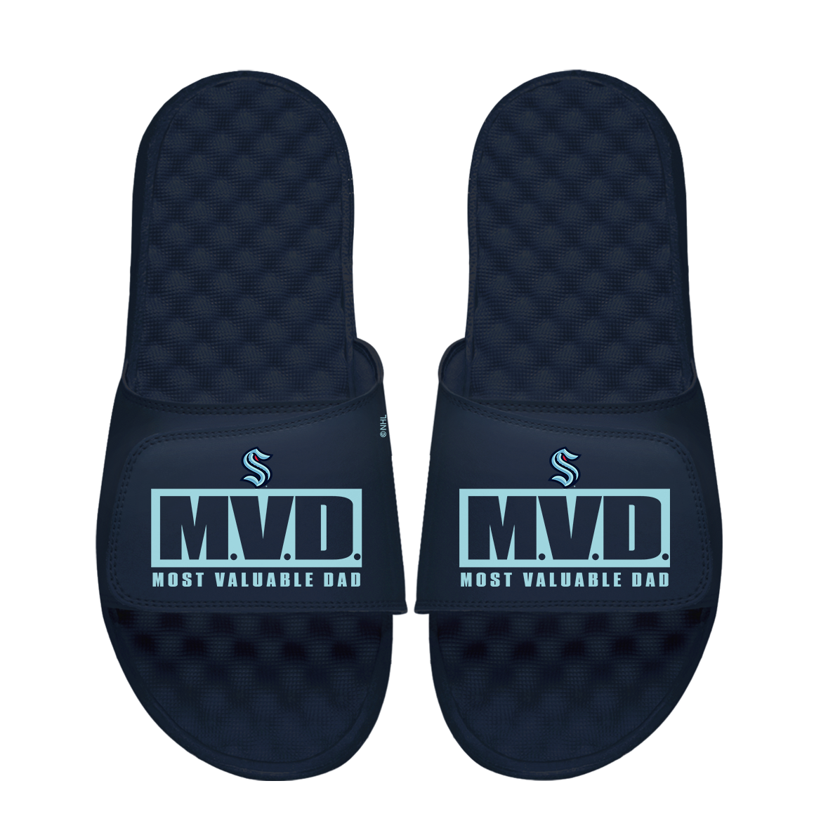 Seattle Kraken Most Valuable Dad Father's Day Slide Sandals