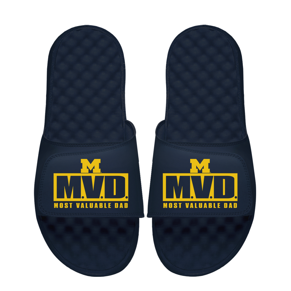 Michigan Wolverines Most Valuable Dad Father's Day Slide Sandals