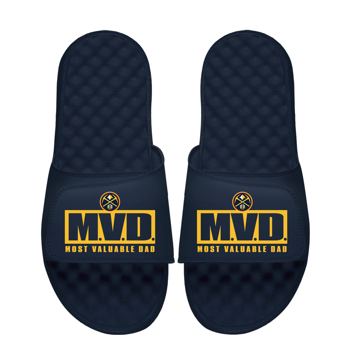 Denver Nuggets Most Valuable Dad Father's Day Slide Sandals