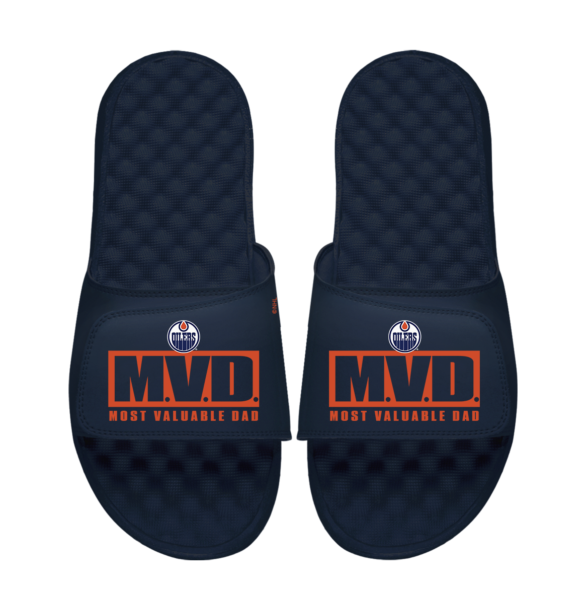 Edmonton Oilers Most Valuable Dad Father's Day Slide Sandals