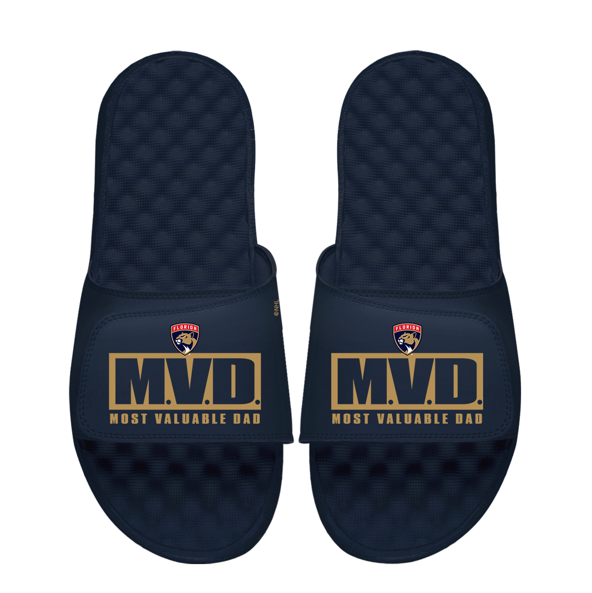 Florida Panthers Most Valuable Dad Father's Day Slide Sandals