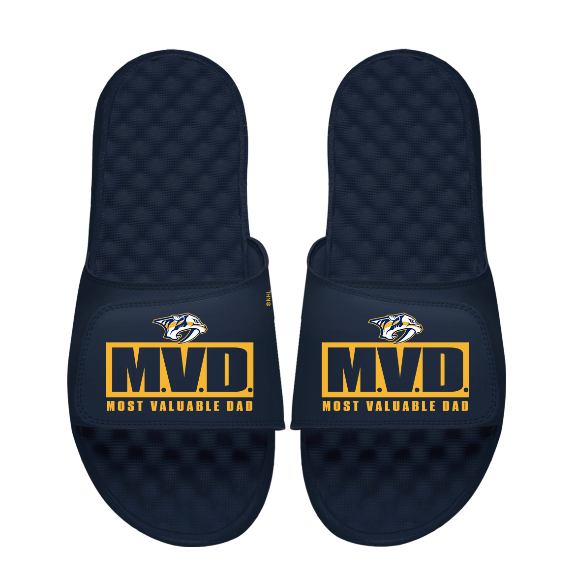 Nashville Predators Most Valuable Dad Father's Day Slide Sandals
