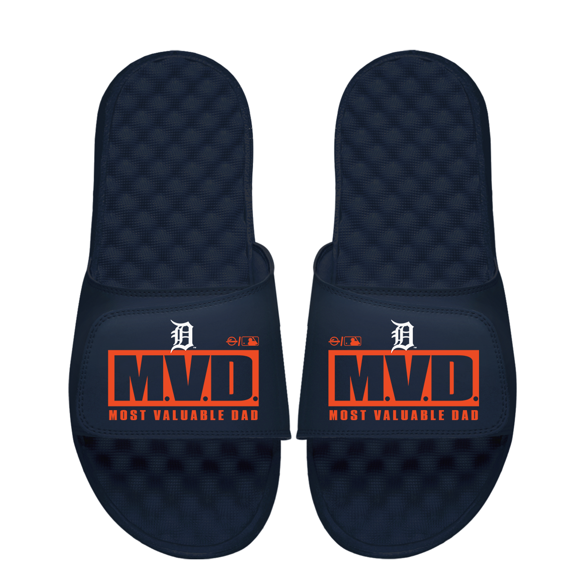 Detroit Tigers Most Valuable Dad Father's Day Slide Sandals
