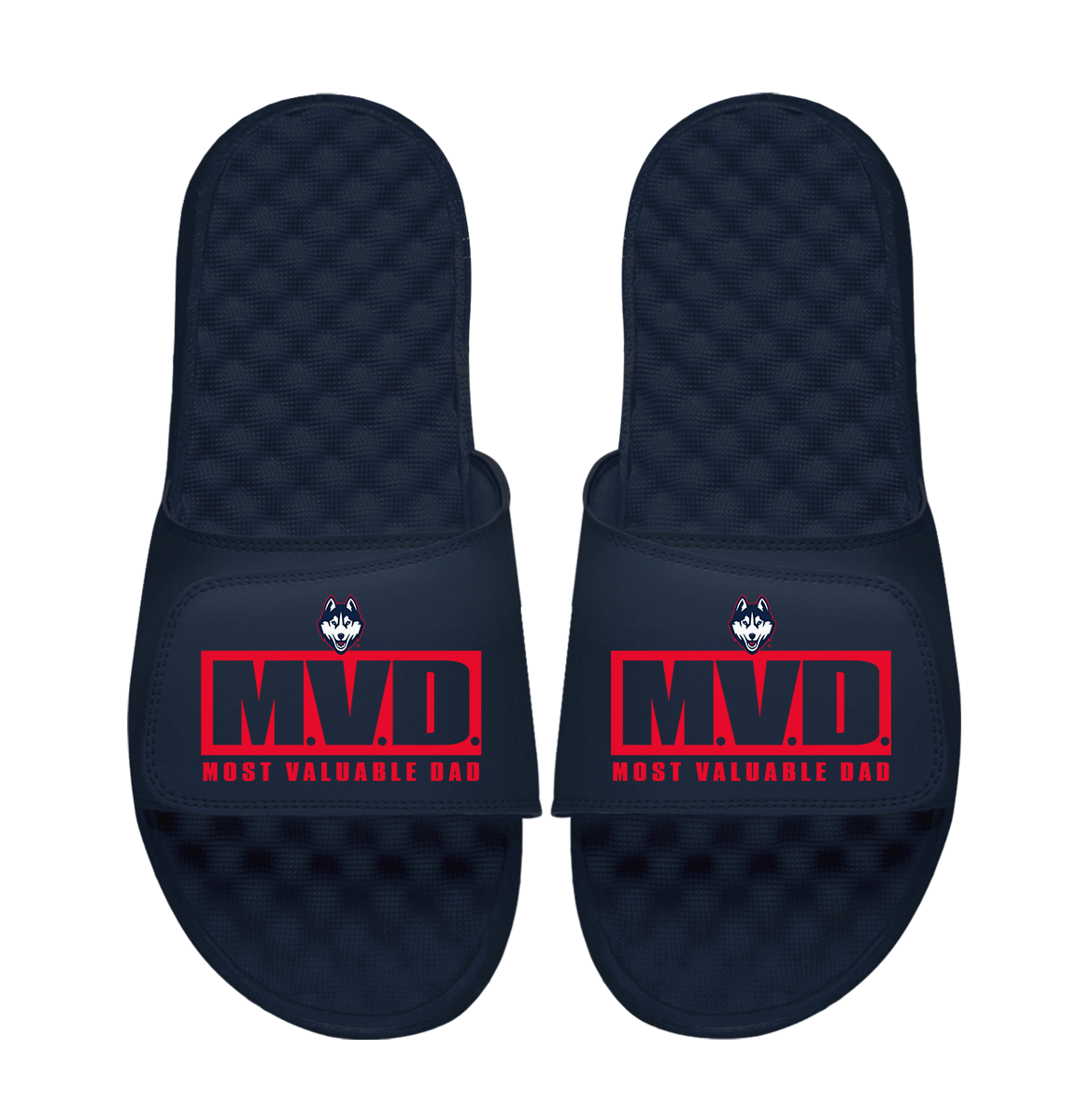 UConn Huskies Most Valuable Dad Father's Day Slide Sandals