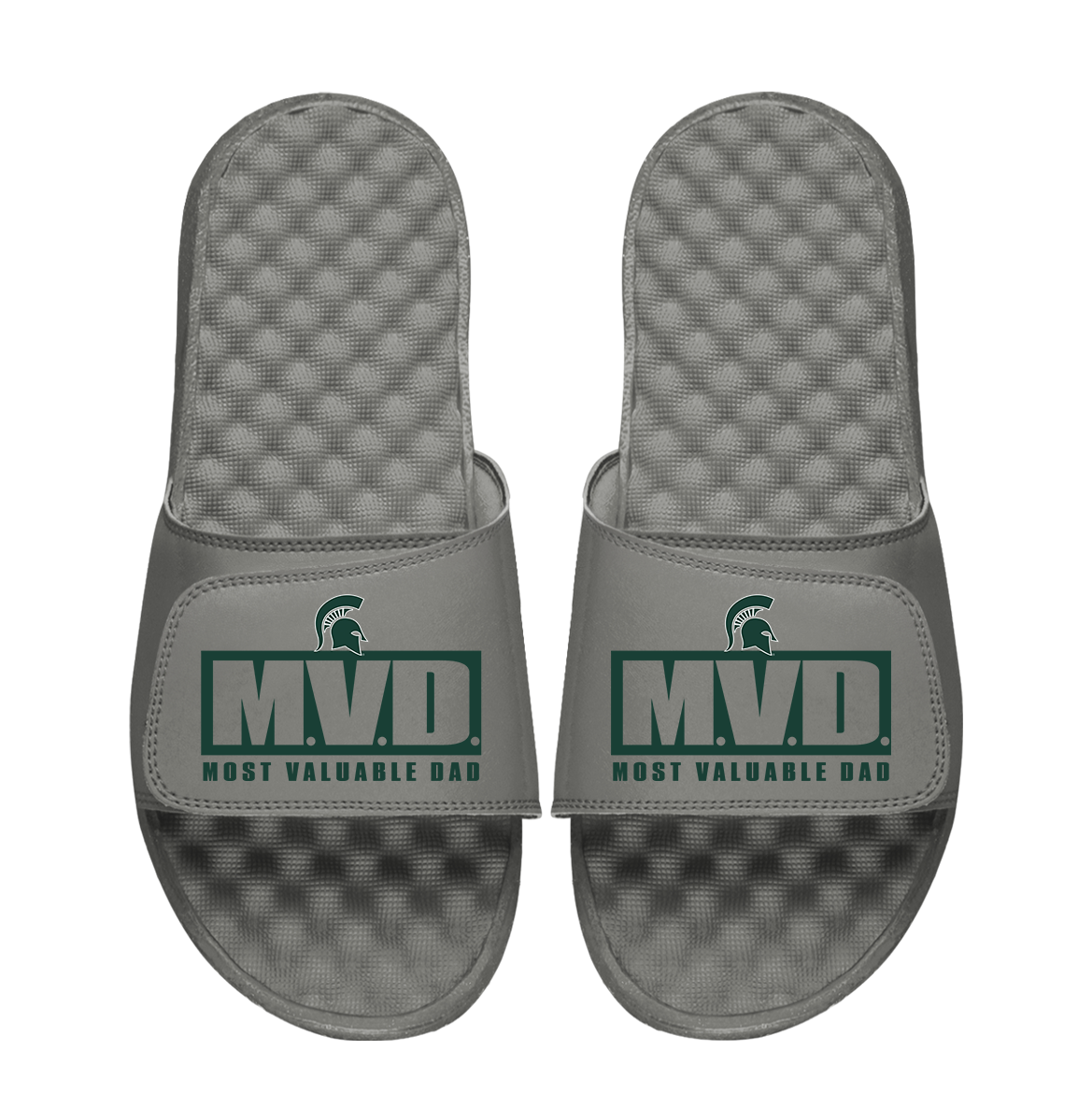 Michigan State Spartans Most Valuable Dad Father's Day Slide Sandals