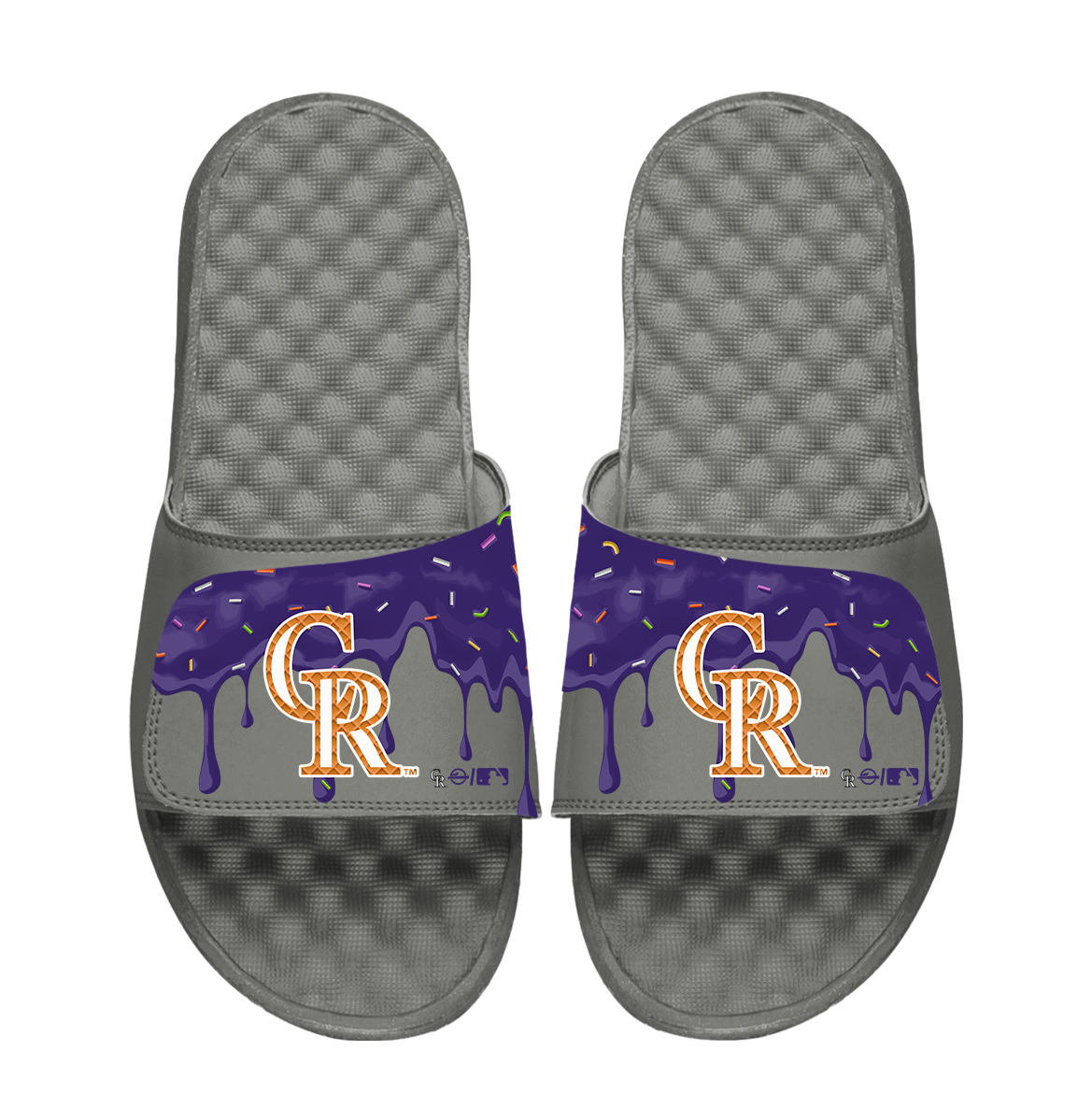 Colorado Rockies Ice Cream Drip Slide Sandals