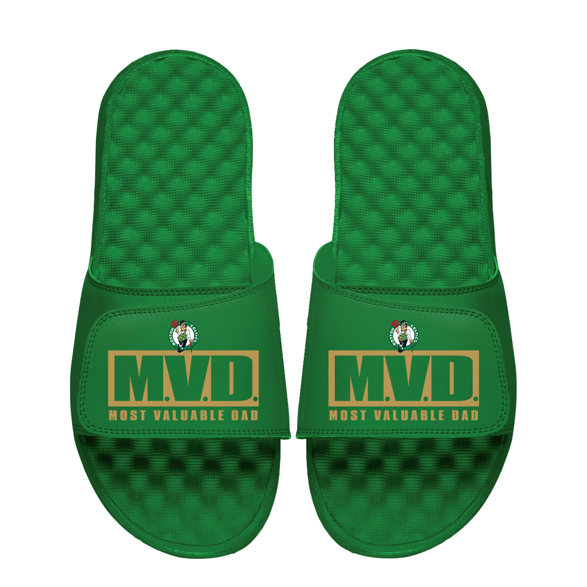 Boston Celtics Most Valuable Dad Father's Day Slide Sandals