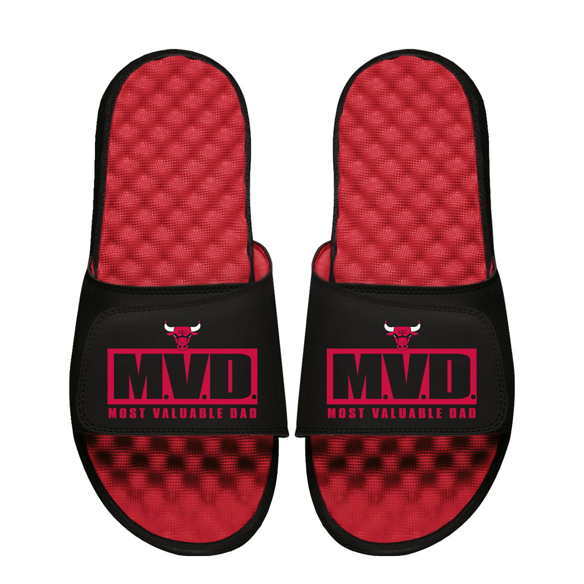 Chicago Bulls Most Valuable Dad Father's Day Slide Sandals