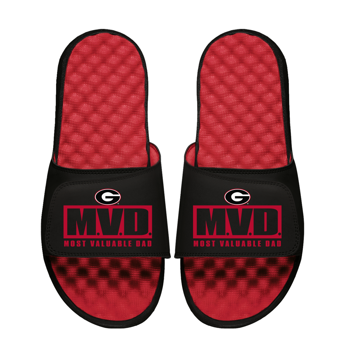Georgia Bulldogs Most Valuable Dad Father's Day Slide Sandals