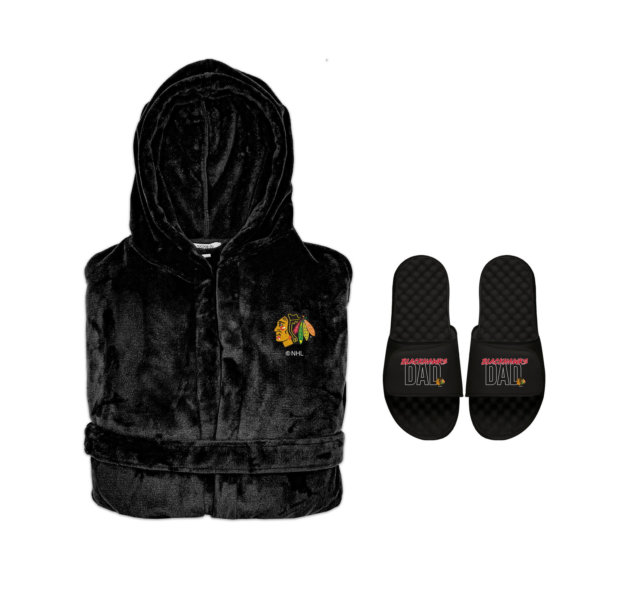 Chicago Blackhawks Dad Robe Bundle