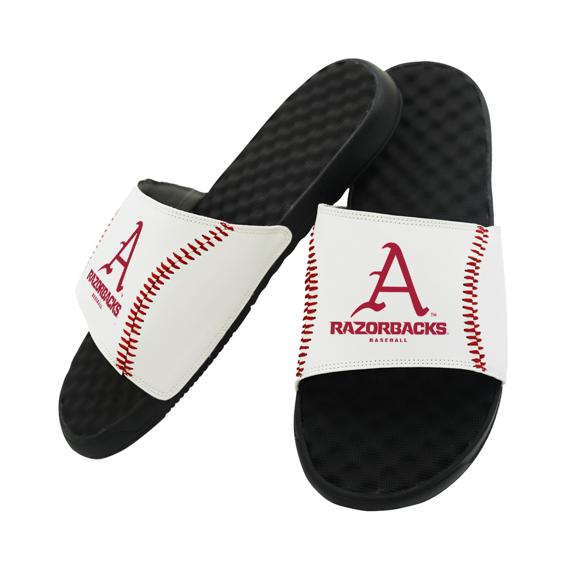 Arkansas Razorbacks Baseball Stitch Slide Sandals