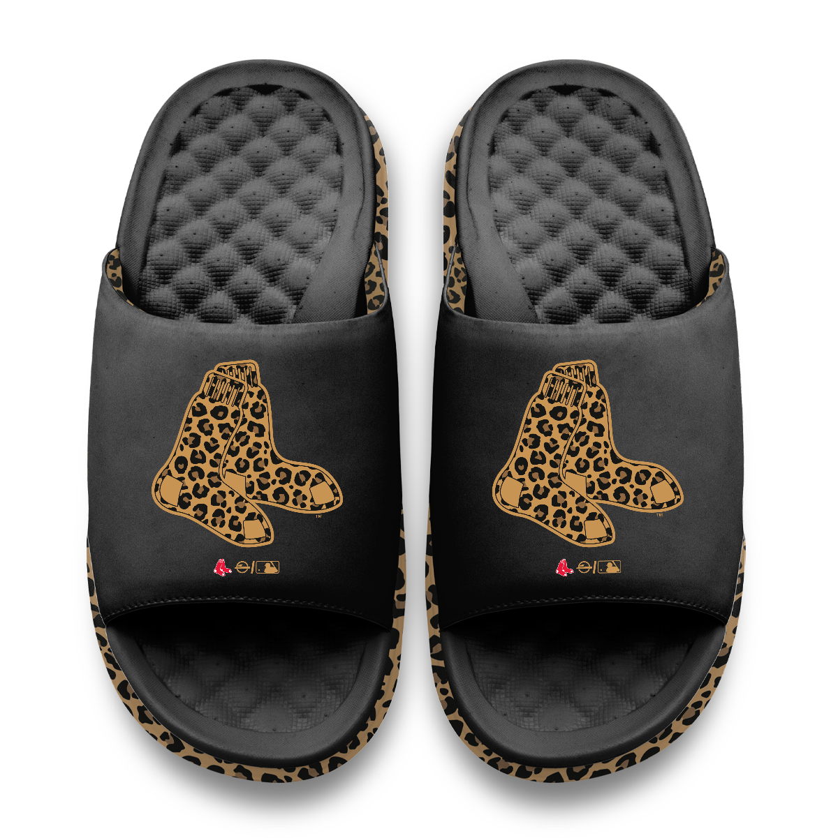 Boston Red Sox Cheetah Dip Motive Slide Sandles