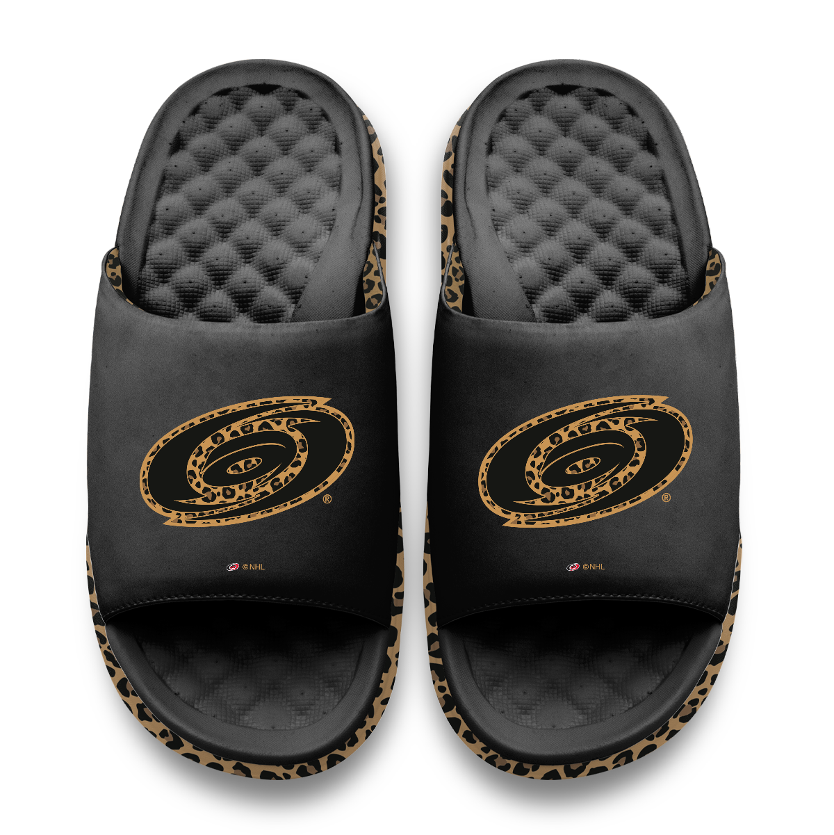 Carolina Hurricanes Cheetah Dip Motive Slide Sandles