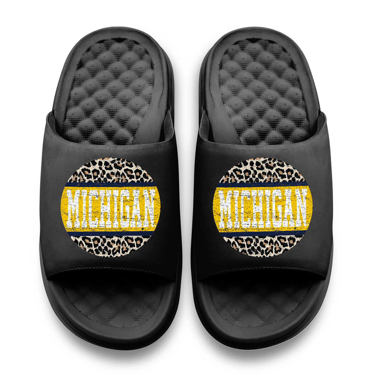 Michigan Wolverines Cheetah  ISlide x Gameday Couture