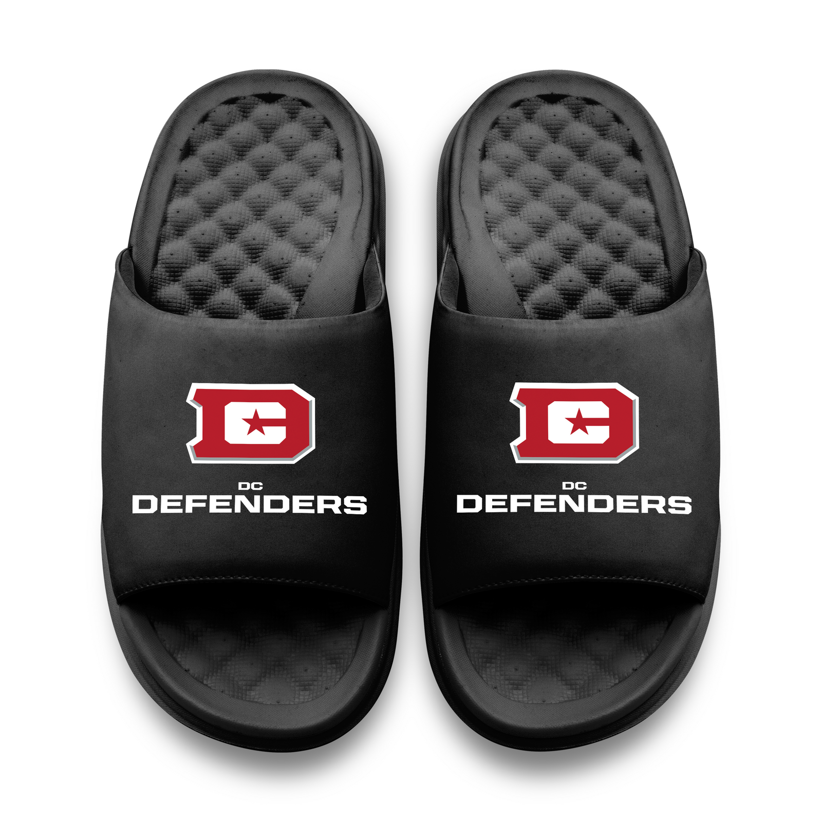 D.C. Defenders Primary Logo Stack Motive Slide Sandals