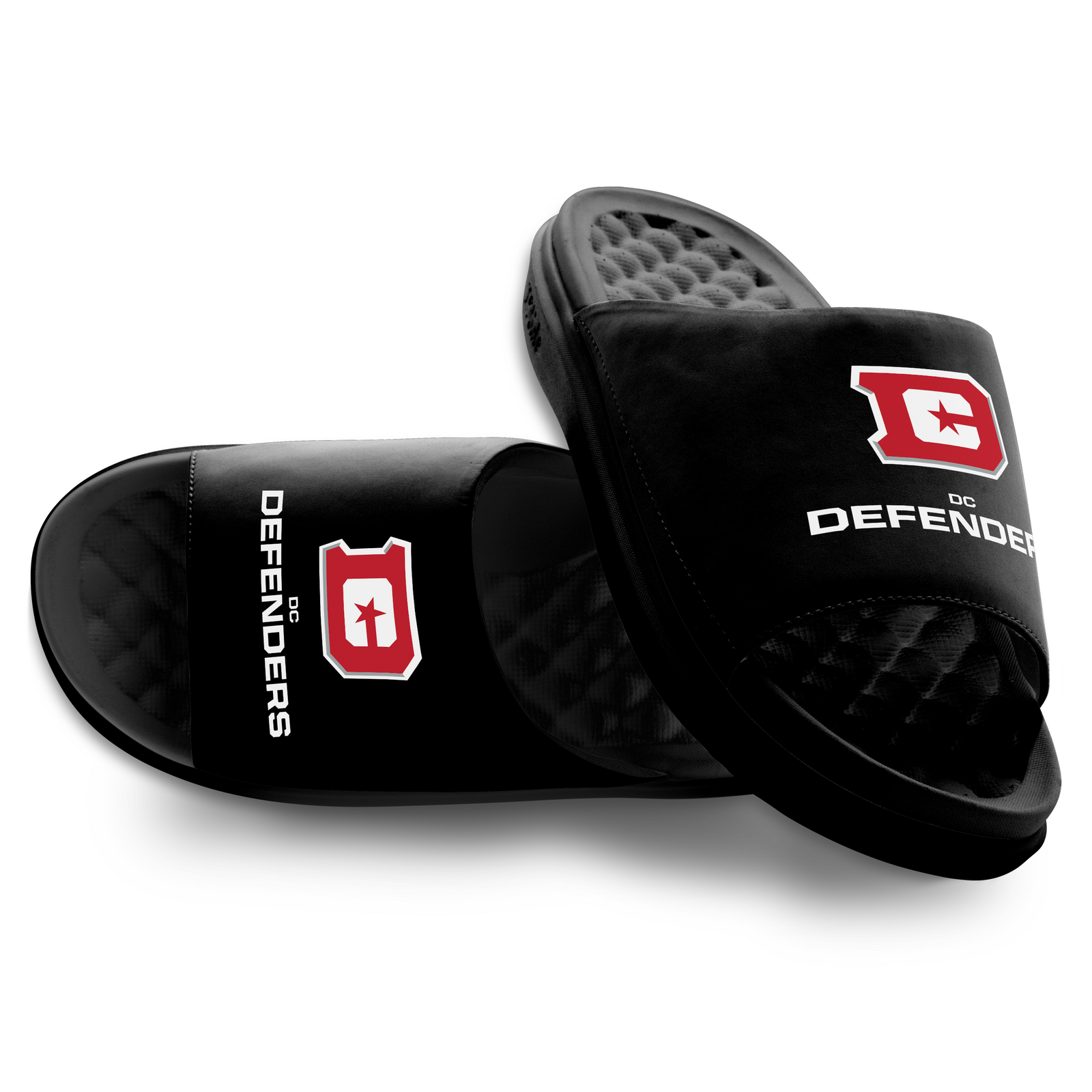 D.C. Defenders Primary Logo Stack Motive Slide Sandals