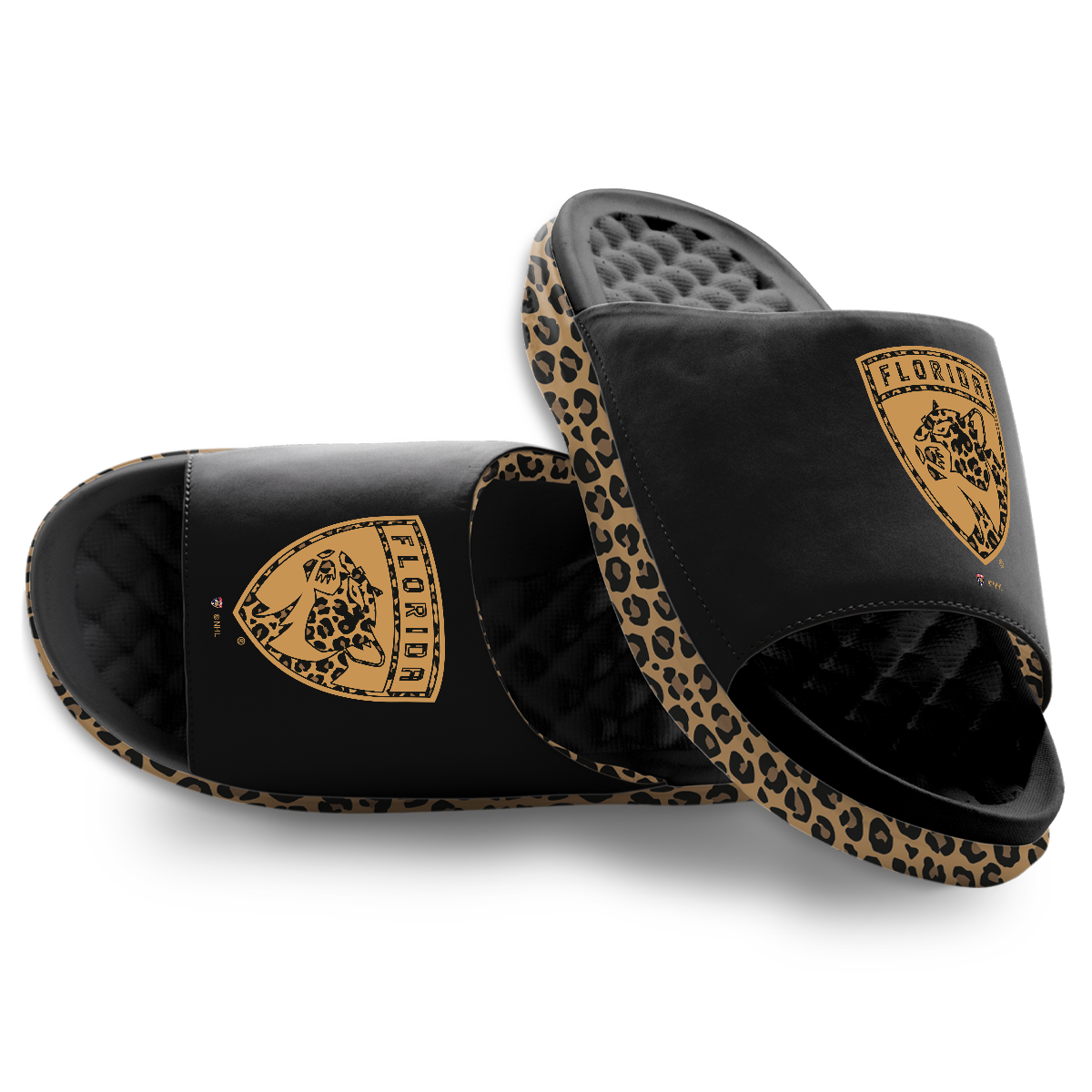 Florida Panthers Cheetah Dip Motive Slide Sandles