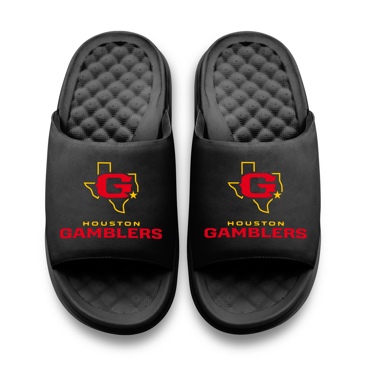 Houtson Gamblers Primary Logo Stack Motive Slide Sandals