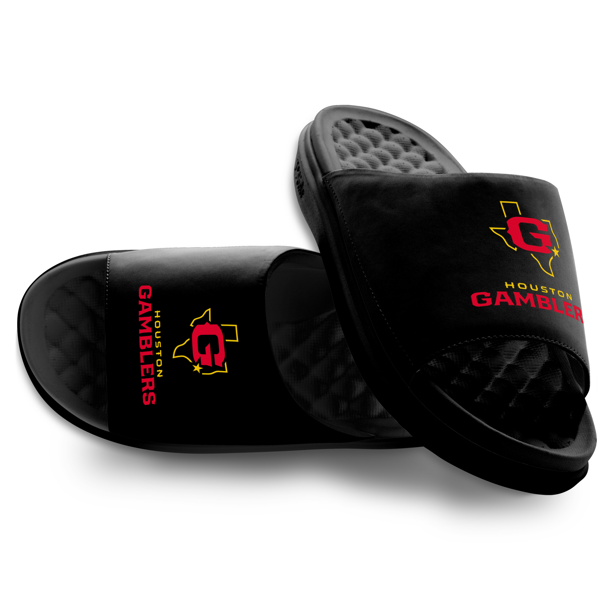 Houtson Gamblers Primary Logo Stack Motive Slide Sandals