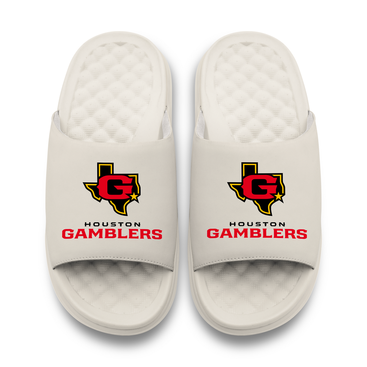 Houtson Gamblers Primary Logo Stack Motive Slide Sandals