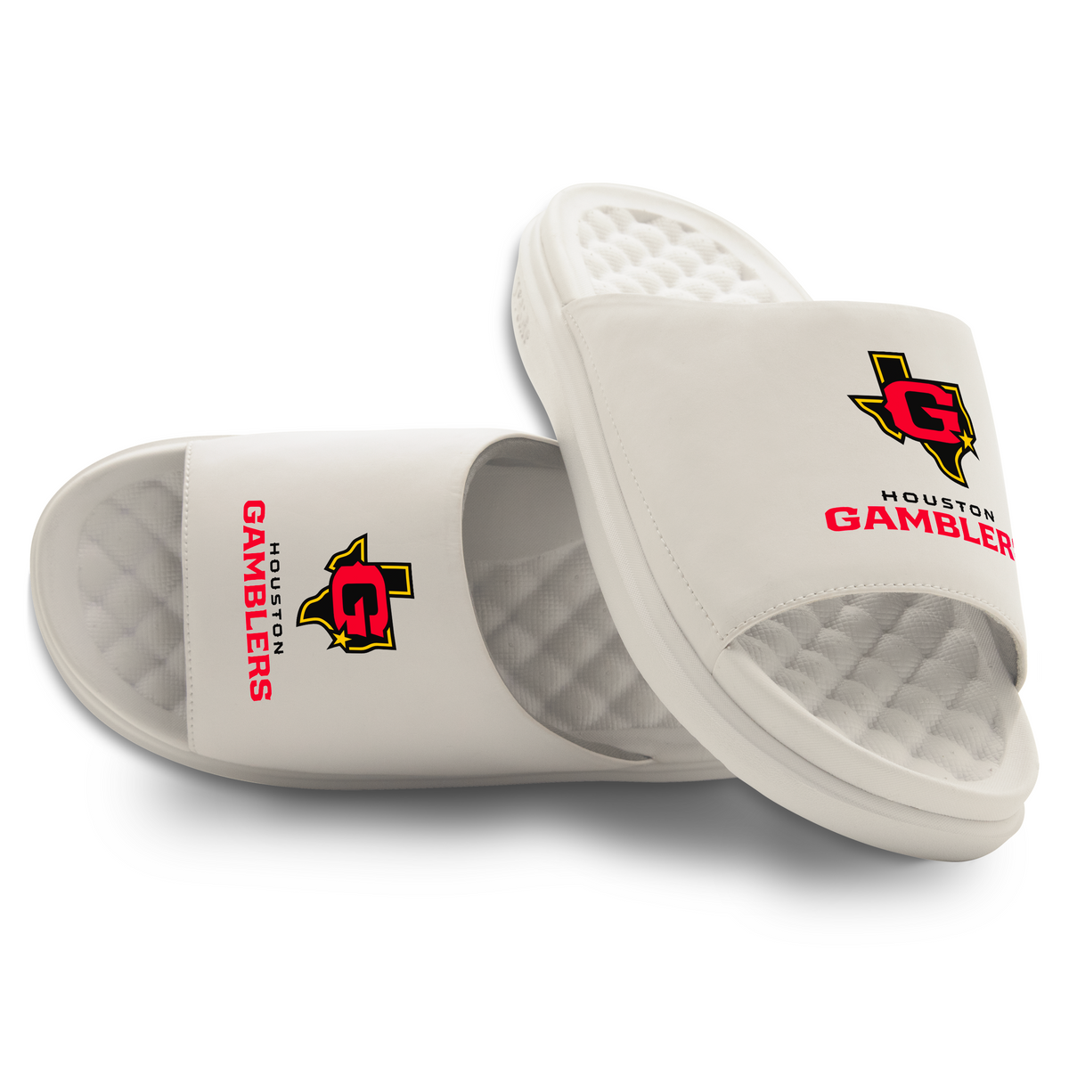 Houtson Gamblers Primary Logo Stack Motive Slide Sandals