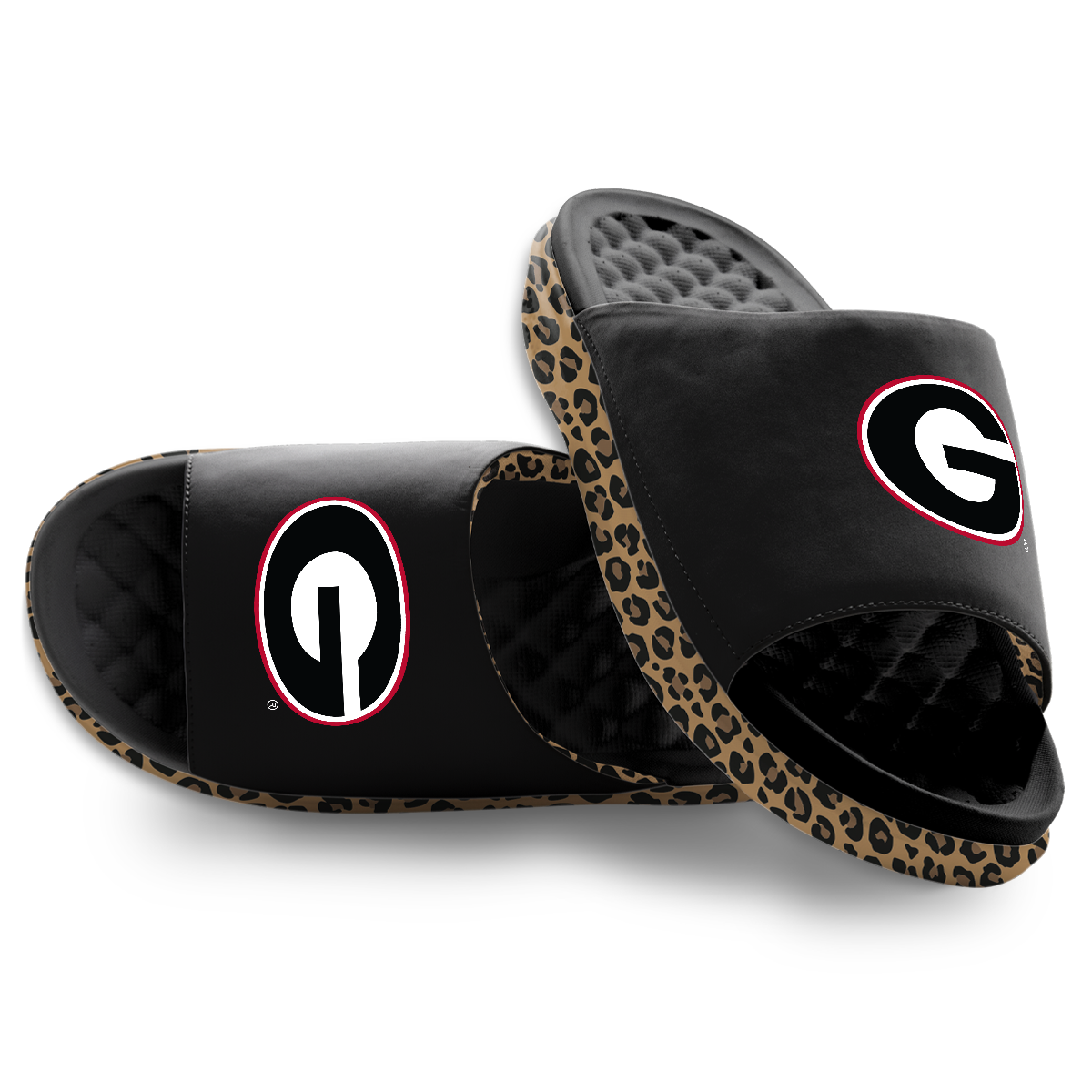 Georgia Bulldogs Cheetah Dip Motive Slide Sandles