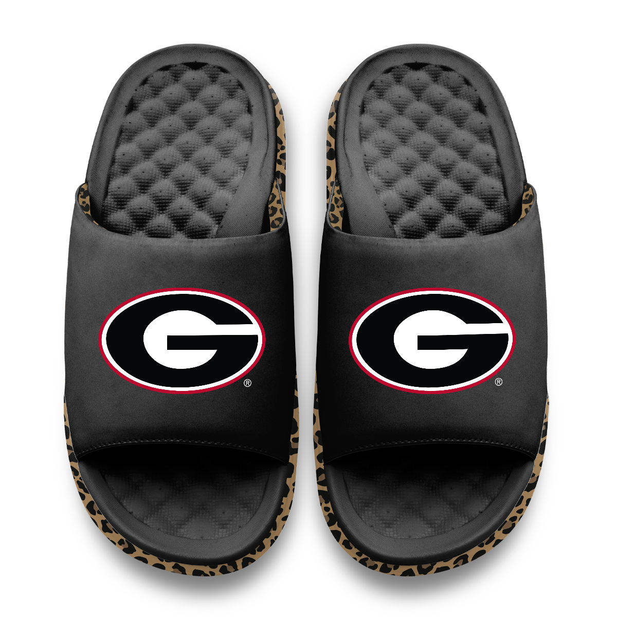 Georgia Bulldogs Cheetah Dip Motive Slide Sandles