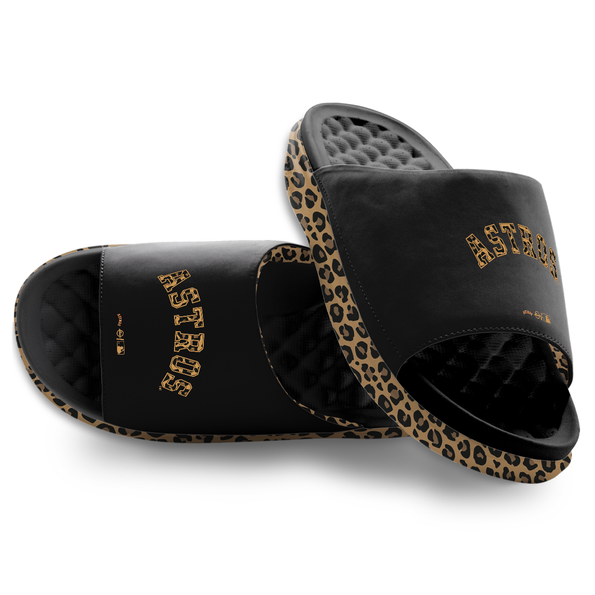 Houston Astros Cheetah Dip Motive Slide Sandles