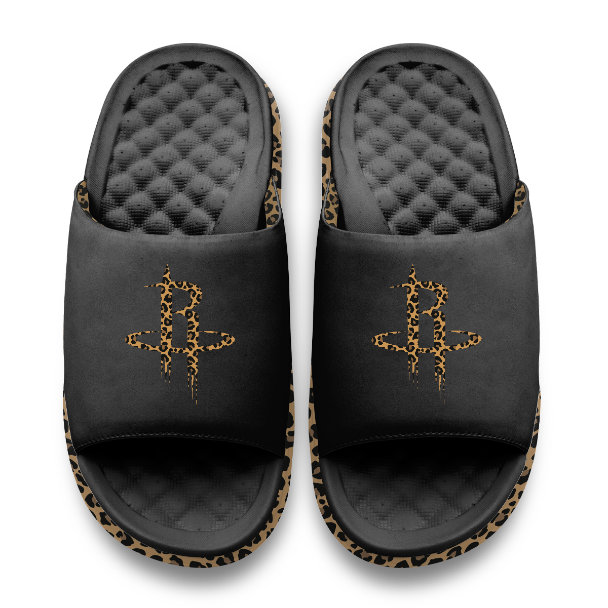 Houston Rockets Cheetah Dip Motive Slide Sandles